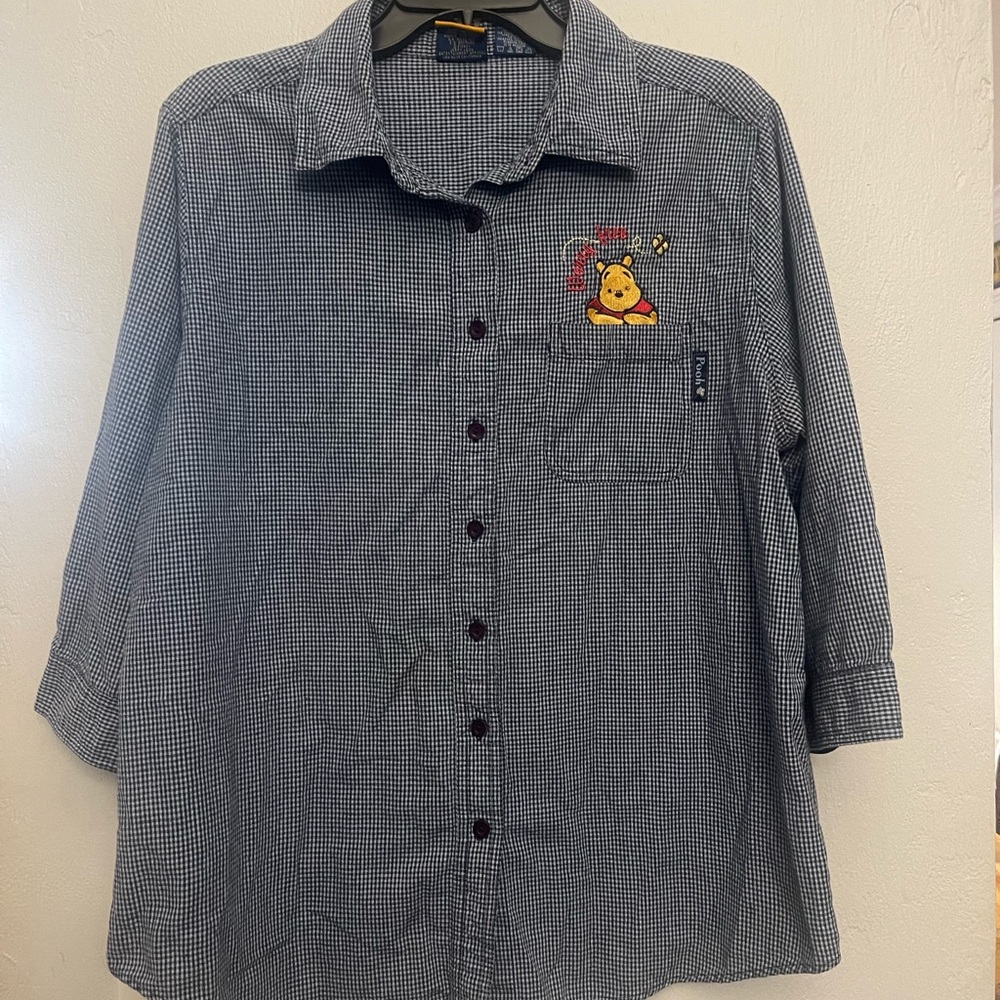 Vintage Disney Pooh Embroidered Worry Free Women’s Shirt Size 14W/16W